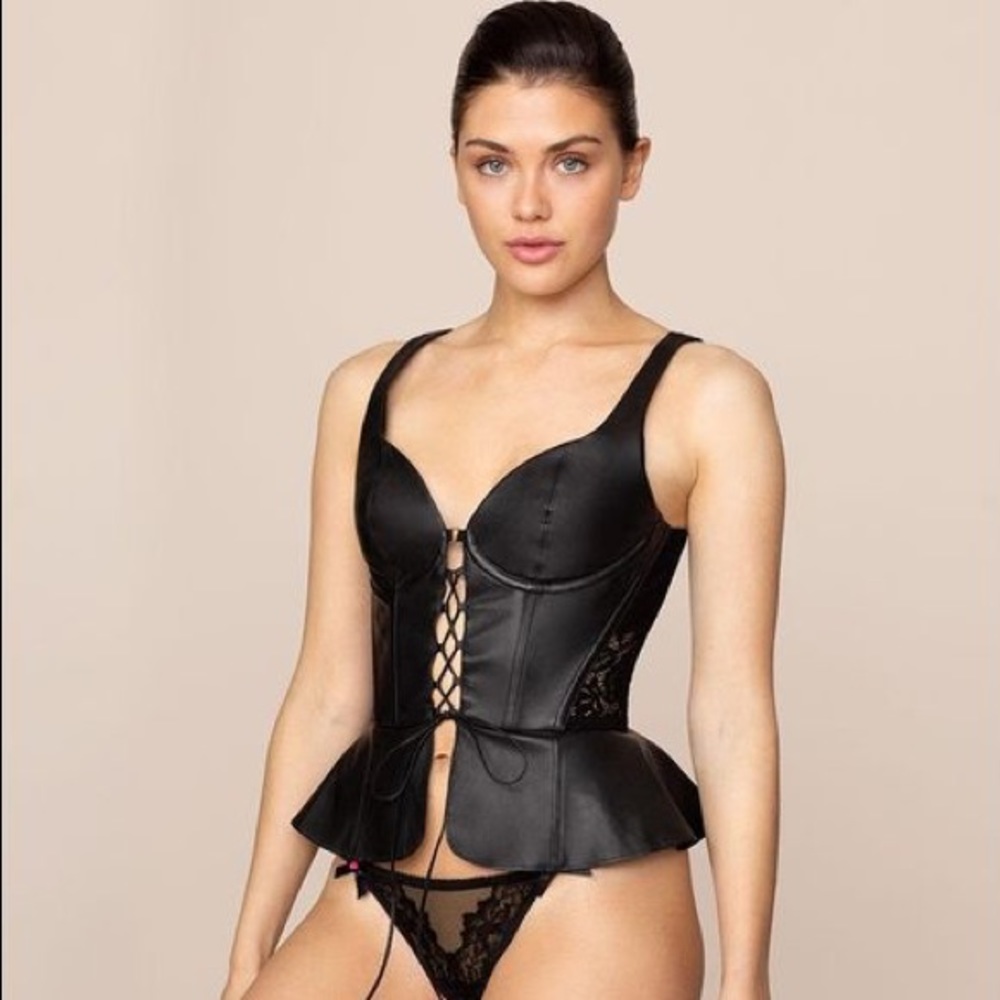 RARE!!! Agent Provacateur Elvah Black Bodice - 12